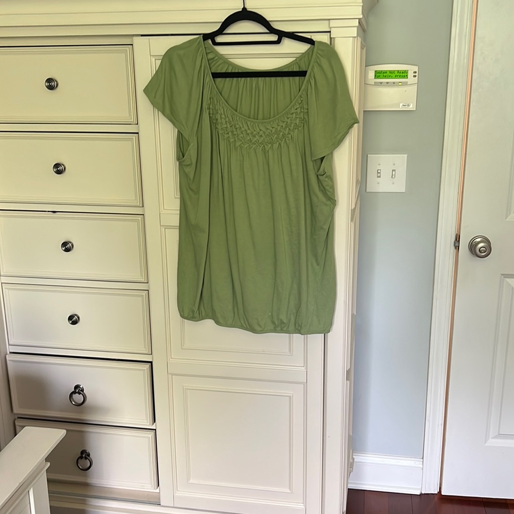 Loft green blouse size Xl
